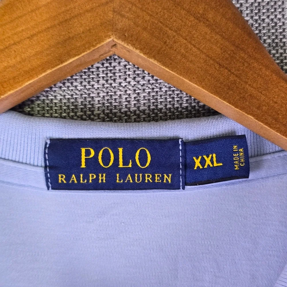 Polo Ralph Lauren Classic Fit Polo Shirt XXL Light Blue Preppy Casual